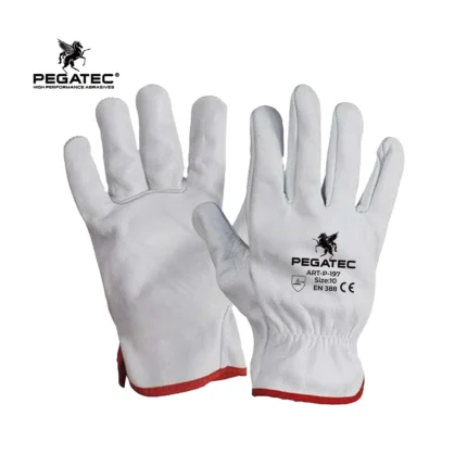 Guantes de Cuero de Maniobra P-153 Blanco #9 Pegatec