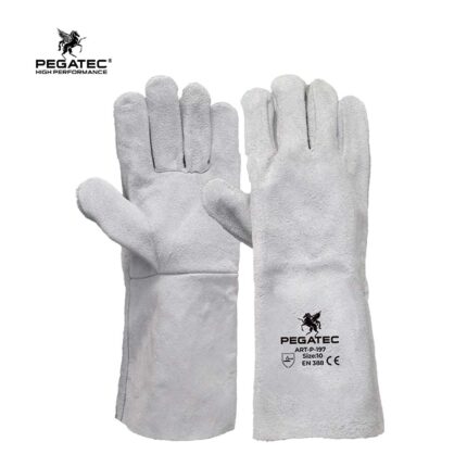 Guantes de Cuero de Soldador P-193 Blanco Talla 10